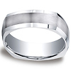 7mm Comfort-Fit Four Sided Argentium Silver Wedding Band