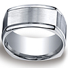 10mm Four Sided Comfort-Fit Argentium Silver Men’s Wedding Band