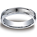 5mm Satin Center Polished Edge Argentium Silver Benchmark Wedding Band thumb 0