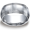 10mm Double Row Round Edge Comfort-Fit Argentium Silver Wedding Band