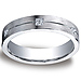 5mm Argentium Silver Comfort-Fit Pave 6-Diamond Band by Benchmark thumb 0