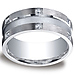 9mm Comfort-Fit Argentium Silver 12-Diamond Wedding Band thumb 0