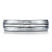 Titanium 6mm Comfort-Fit Satin-Finished Center Concaved Cut Design Ring thumb 0