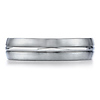 Titanium 6mm Comfort-Fit Satin-Finished Center Concaved Cut Design Ring
