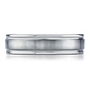 Titanium 6mm Comfort-Fit Satin-Finished Round Edge Design Ring