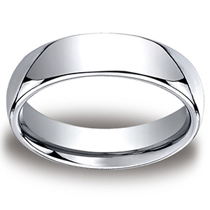 Cobaltchrome 6mm Comfort-Fit High Polished Design Ring