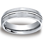 Cobaltchrome 6mm Comfort-Fit Satin-Finished Design Ring