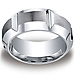 10mm Comfort-Fit Polished Grooves & Beveled Cobaltchrome Benchmark Ring thumb 0