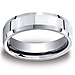 Cobaltchrome 7mm Comfort-Fit High Polished Beveled Edge Design Ring thumb 0