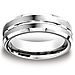 Cobaltchrome 7mm Comfort-Fit Satin-Finished Beveled Edge Design Ring thumb 0