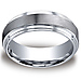 Cobaltchrome 8mm Comfort-Fit Satin-Finished Double Edge Design Ring thumb 0