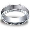 Cobaltchrome 8mm Comfort-Fit Satin-Finished Double Edge Design Ring