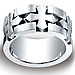 Cobaltchrome 10mm Comfort-Fit Satin Celtic Cross Benchmark Ring thumb 0