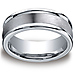 Cobaltchrome 8mm Comfort-Fit Satin-Finished Round Edge Design Ring thumb 0