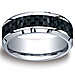 Cobaltchrome 8mm Comfort-Fit Carbon Fiber Inlay Benchmark Ring thumb 0