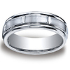 Cobaltchrome 7mm Comfort-Fit Satin-Finished Round Edge Design Ring