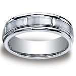 Cobaltchrome 7mm Comfort-Fit Satin-Finished Round Edge Design Ring