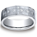 Cobaltchrome 7mm Comfort-Fit Budded Cross Ring