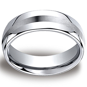 Cobaltchrome 7.5mm Comfort-Fit Satin-Finished Design Ring