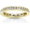 14K Yellow Gold 0.55 CTW Round Diamond Channel Set Eternity Band