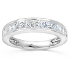 14K White Gold 1.00 CTW Princess Diamond Channel Set Wedding Band