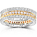 14KWY Gold 1.50 CTW Round Diamond 3 Piece Eternity Wedding Band Set thumb 0