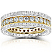 14KWY Gold 2.00 CTW Round Diamond 3 Piece Eternity Band Set thumb 0