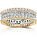 14KYW Gold 2.00 CTW Round Diamond 3 Piece Eternity Band Set thumb 0