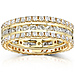 14K Yellow Gold 2.00 CTW Round Diamond 3 Piece Eternity Band Set thumb 0