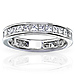 14K White Gold 2.00 CTW Princess Cut Channel Set Eternity Wedding Band thumb 0