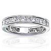 14K White Gold 2.00 CTW Princess Cut Channel Set Eternity Wedding Band