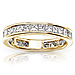 14KY Gold 2.00 CTW Princess Cut Channel Set Eternity Wedding Band thumb 0