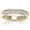 14KY Gold 2.00 CTW Princess Cut Channel Set Eternity Wedding Band