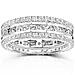 14K White Gold 2.00 CTW Diamond 3 Piece Eternity Ring Set thumb 0