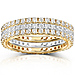 14KYW Gold 1 1/2 CTW Round Diamond 3 Piece Eternity Ring Set thumb 0