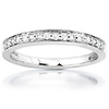 14K White Gold 0.17 CTW Diamond Pave Set Wedding Band