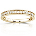 14K Yellow Gold 0.17 CTW Round Diamond Pave Set Wedding Band thumb 0