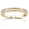 14K Yellow Gold 0.17 CTW Round Diamond Pave Set Wedding Band