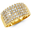 14k Yellow Gold Fancy CZ Band