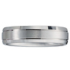 6mm Designer Double Grooved White Gold Benchmark Wedding Band