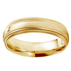 Double Milgrain 6mm 14k Yellow Gold Ring