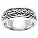 14K White Gold 7mm Cord & Braided Wedding Band thumb 0