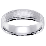 14k White Gold 6.0mm Wedding Band