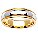 6.5mm Two Tone 14k Milgrain Ring thumb 0