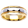 6.5mm Two Tone 14k Milgrain Ring