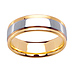 14k 7mm Two Tone Step Band thumb 0