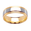 14k 7mm Two Tone Step Band