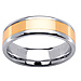 6.5mm 14k Two Tone Gold Wedding Ring thumb 0