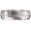 14K Double Channel White Gold Band