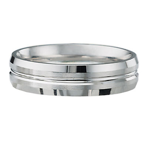 6mm 14K White Gold Designer Band